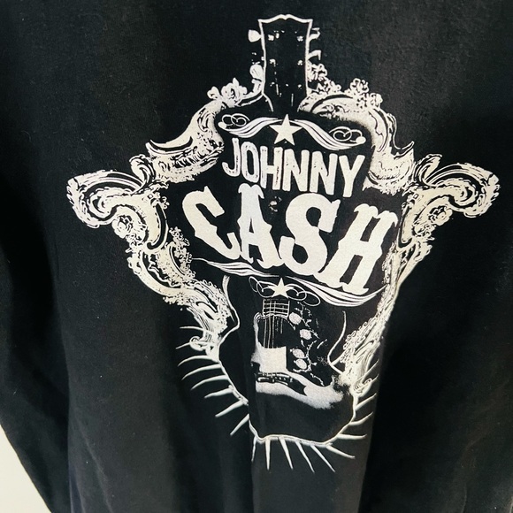 JOHNNY CASH Man in Black Guitar Zion Rootswear T-Shirt Mens L - Picture 2 of 4